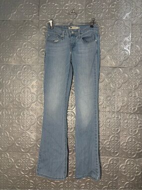 Levis 518 Jeans Women's 0M Blue light Wash Bootcut Superlow Flare Y2K Vintage